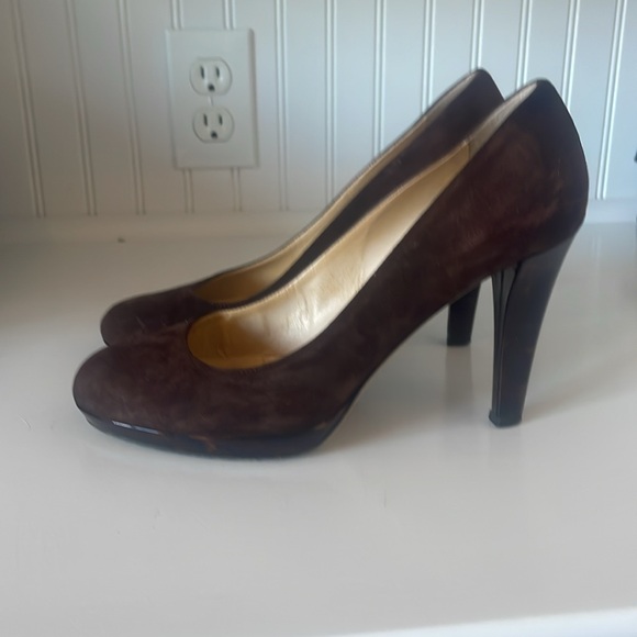 Kate Spade brown suede platform pumps - Picture 2 of 5